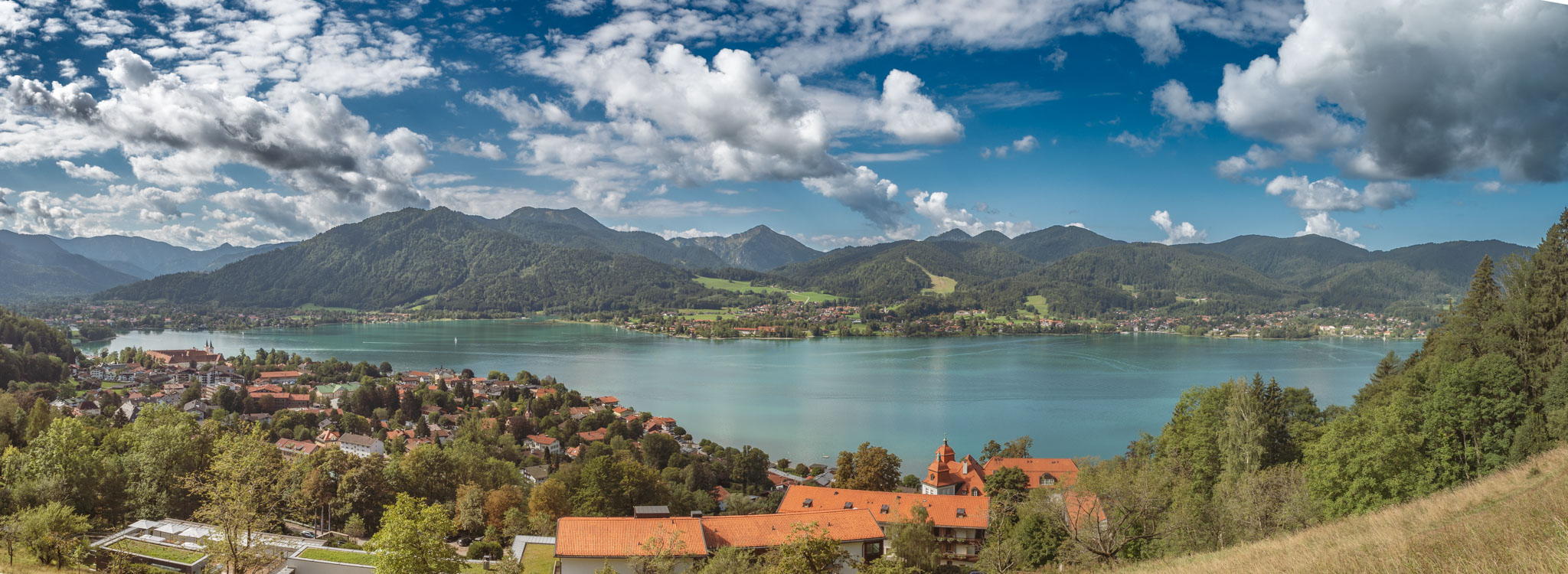 Panoramablick über den Tegernsee