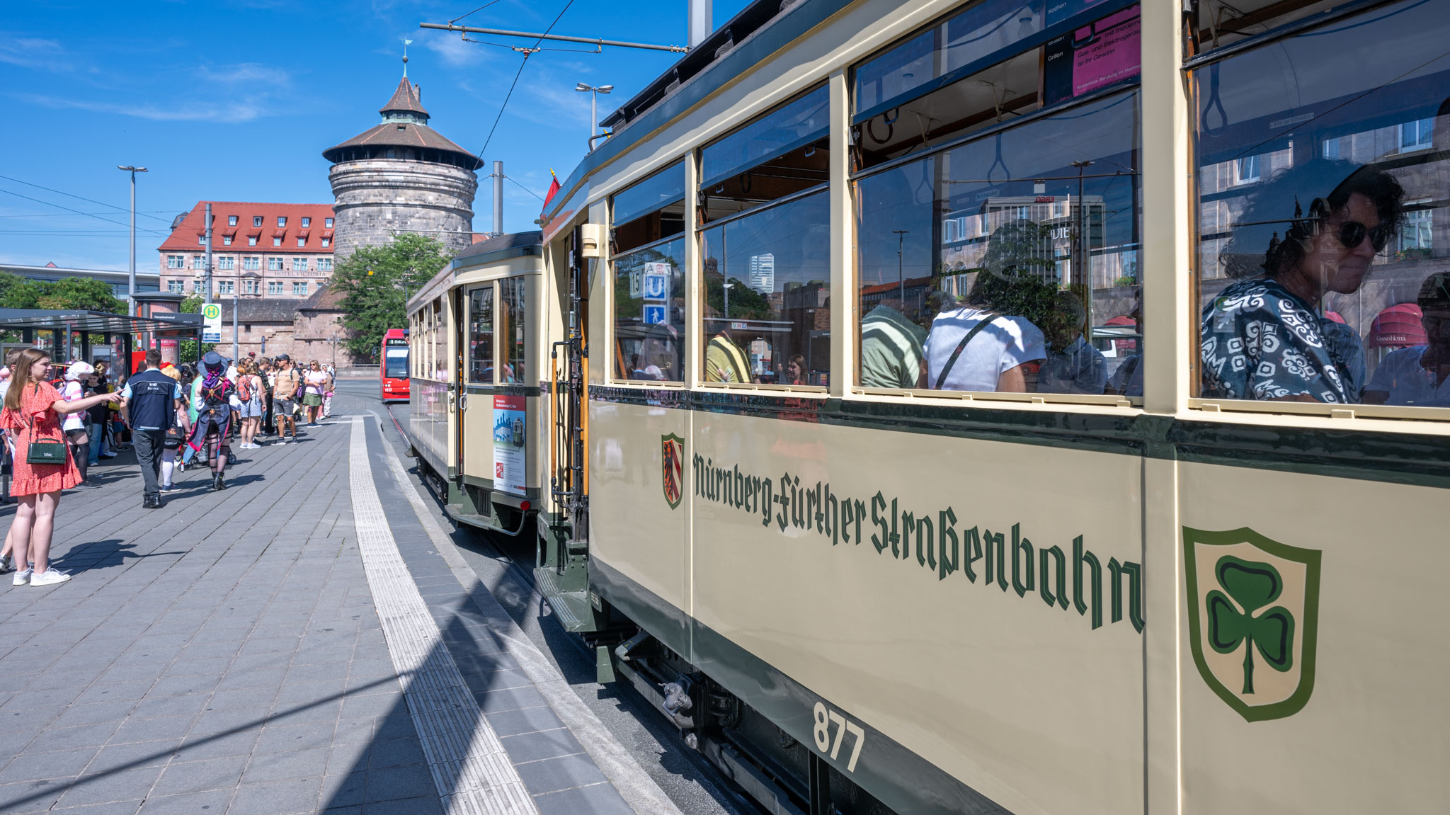 historische Nürnberg-Fürther Straßenbahn