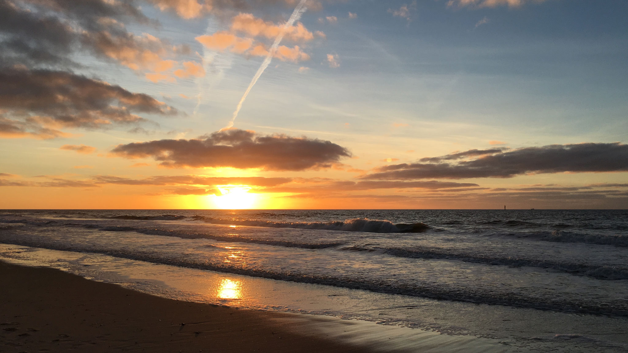 Sonnenuntergang über der Nordsee vor Sylt