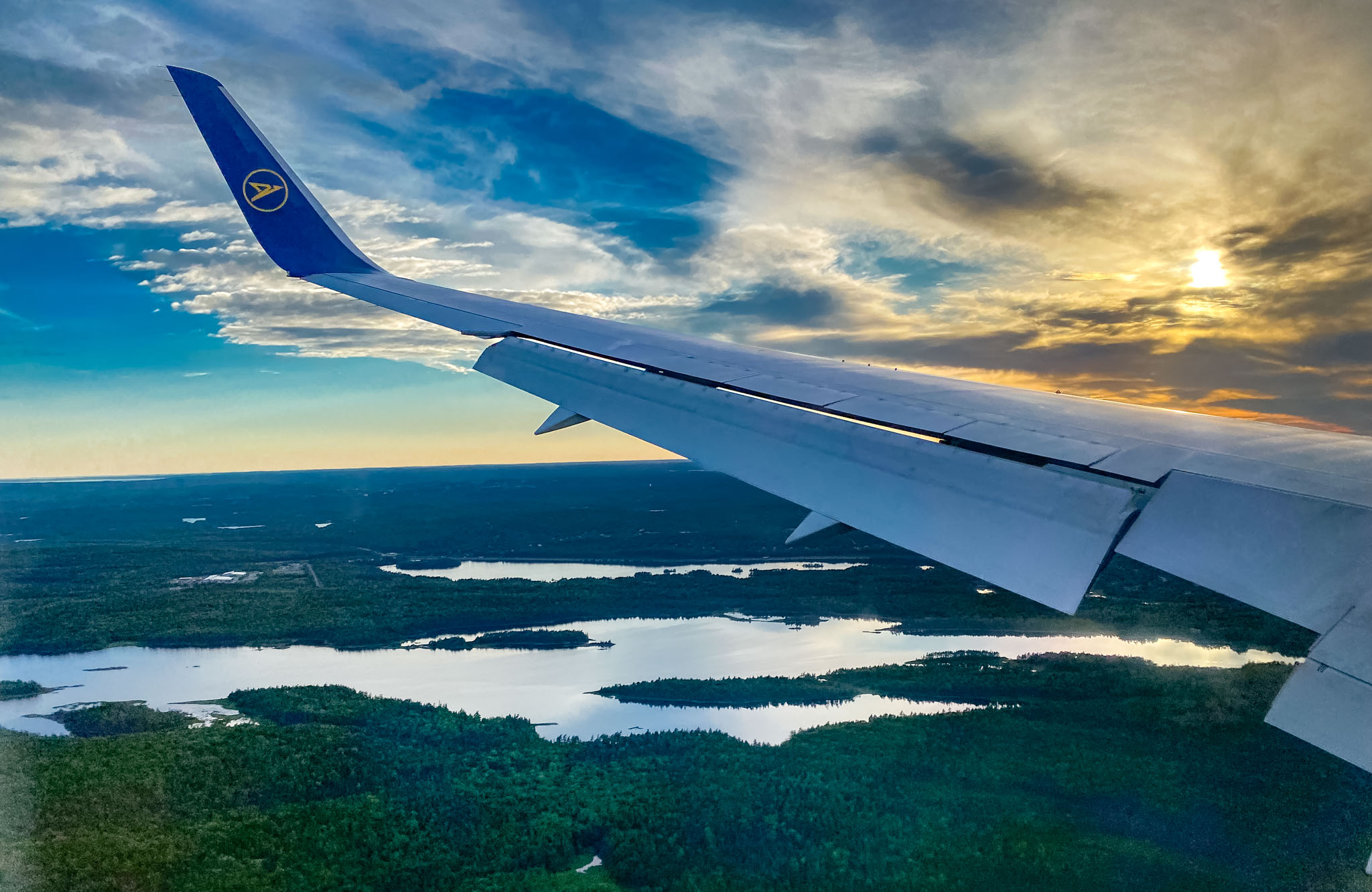 Blick aus dem Flugzeug