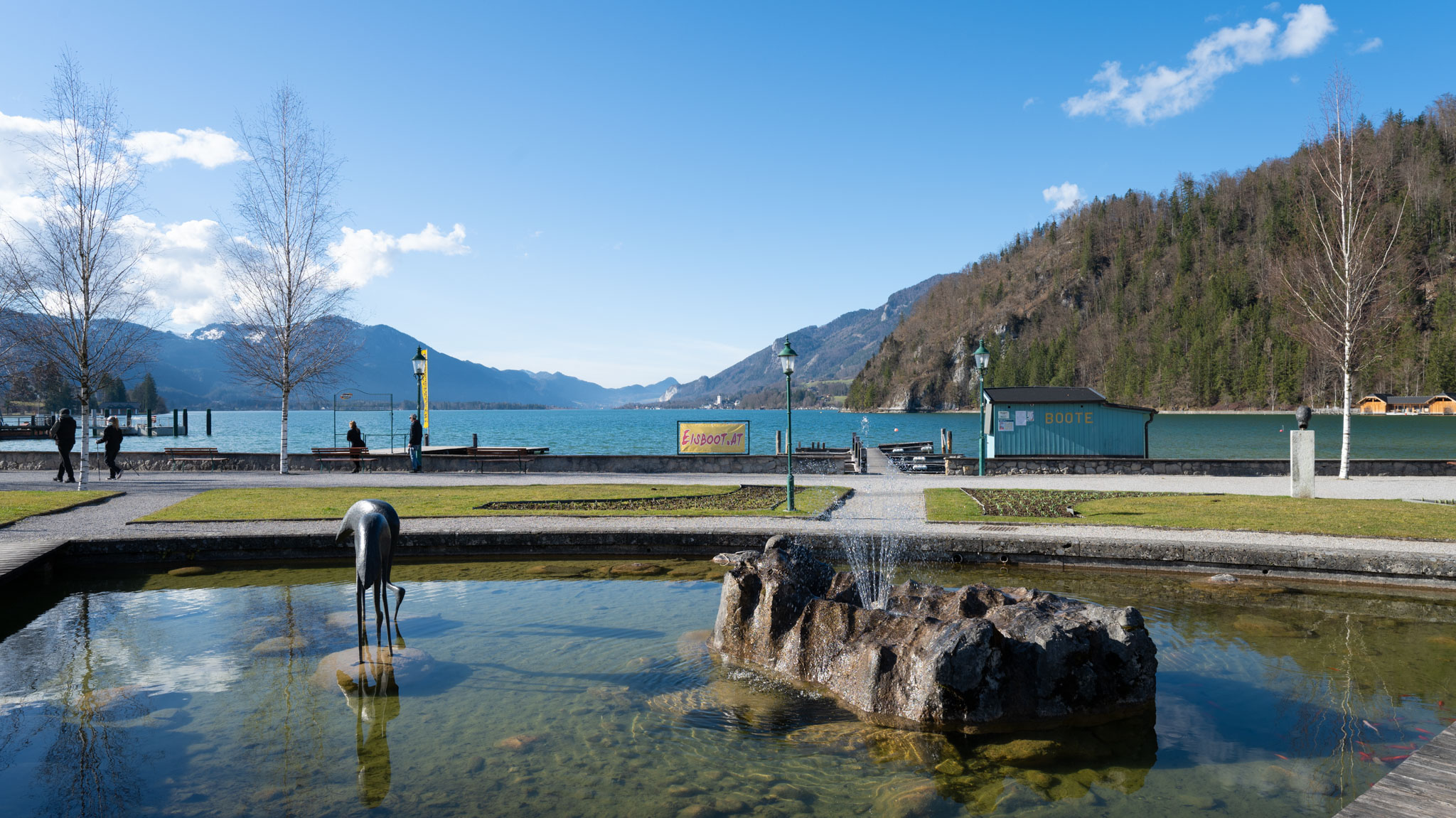 Blick von Strobl über den Wolfgangsee