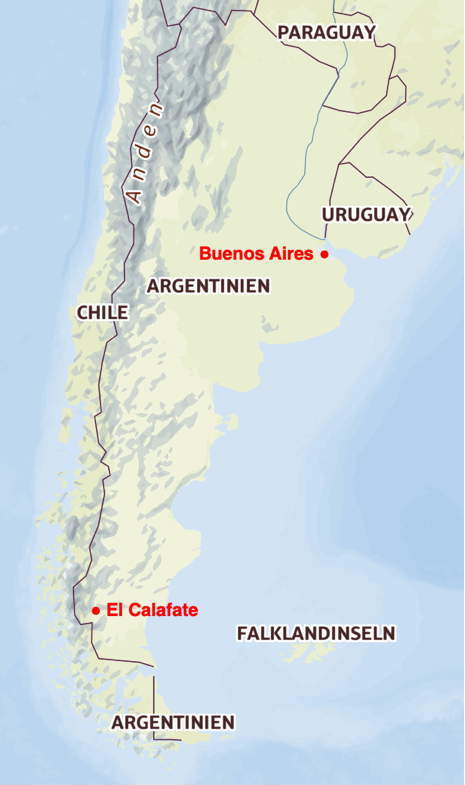 Landkarte 1 BsAs Calafate