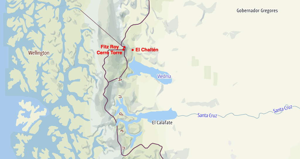 Landkarte 4 Umgebung Chalten