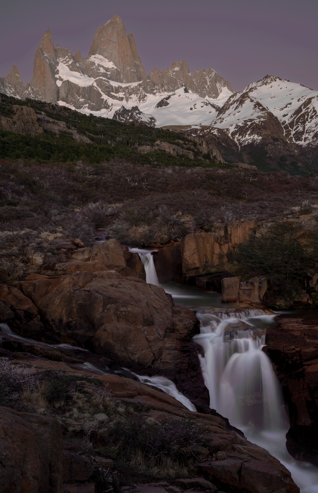 P 1107 aniGIF Sonnenaufgang Wasserfall