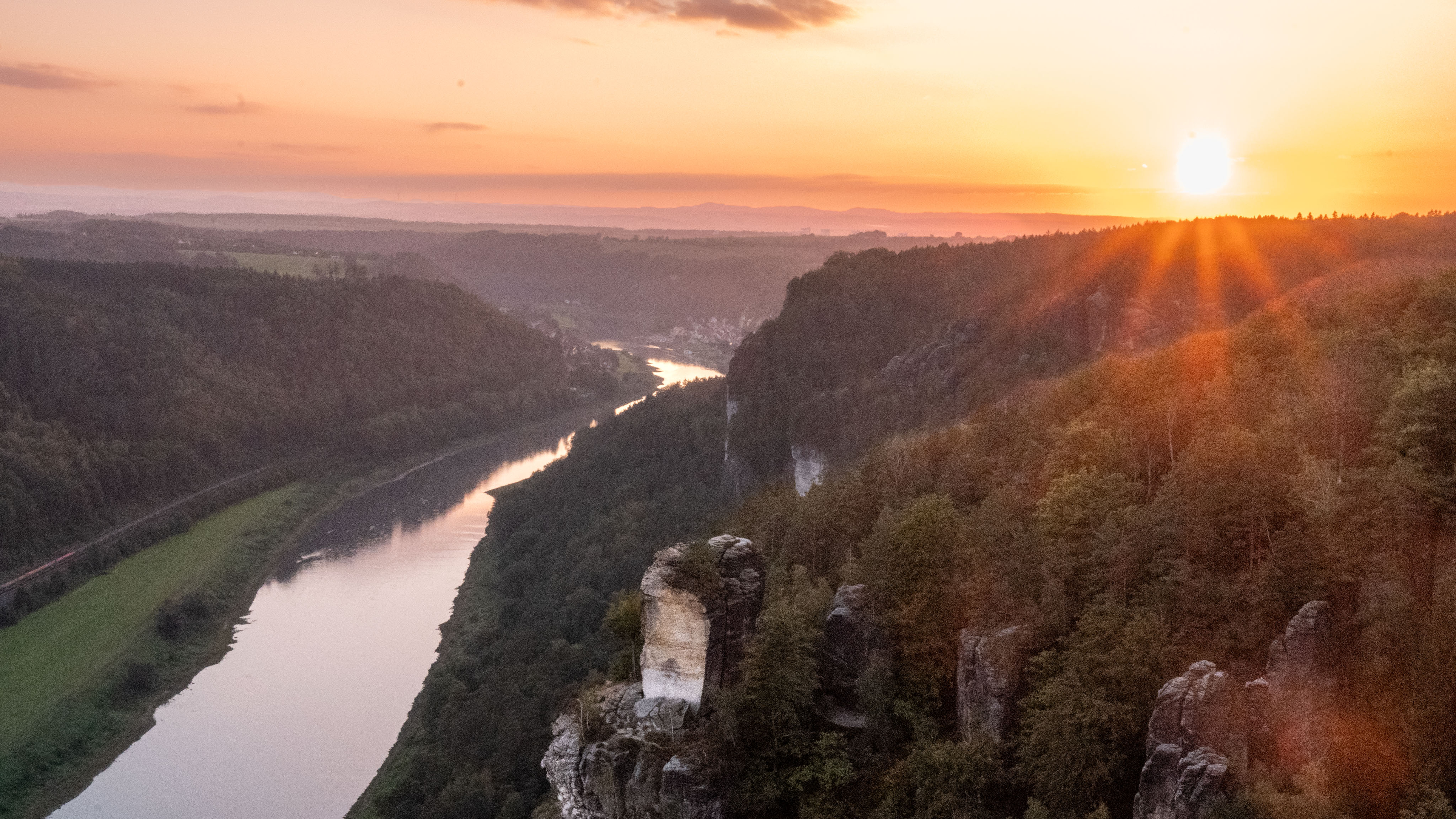 Sonnenuntergang an der Bastei